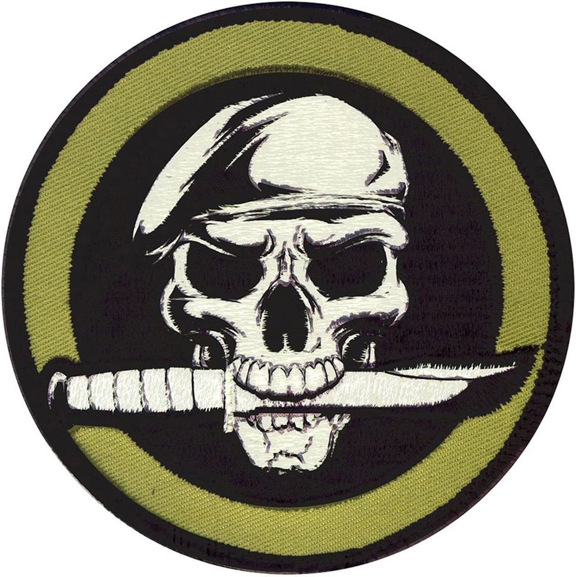 Rothco Military Skull/Knife Patch with Hook Back