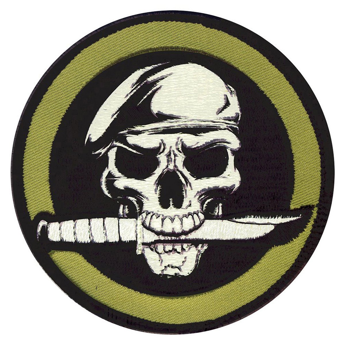Rothco Military Skull/Knife Patch with Hook Back