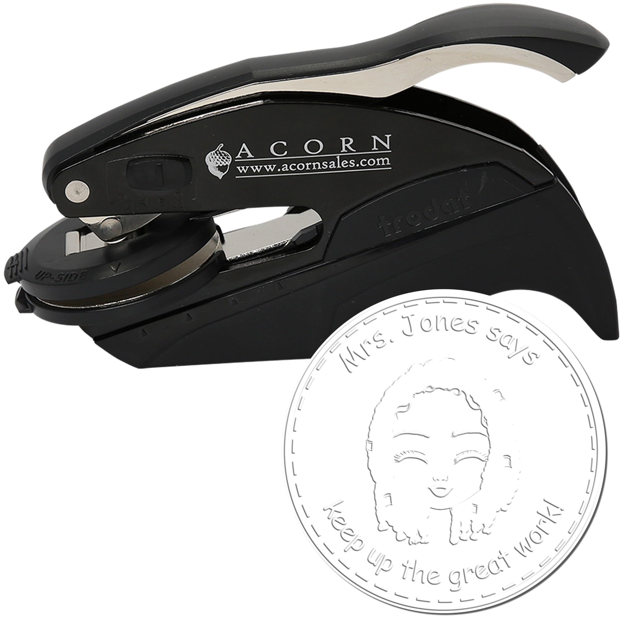 Custom Teacher Encouragement Embosser and Teaching Stamp - Ideal for Art Teachers, Art History Books - Unique, Personalized, Hybrid Embossing Tool