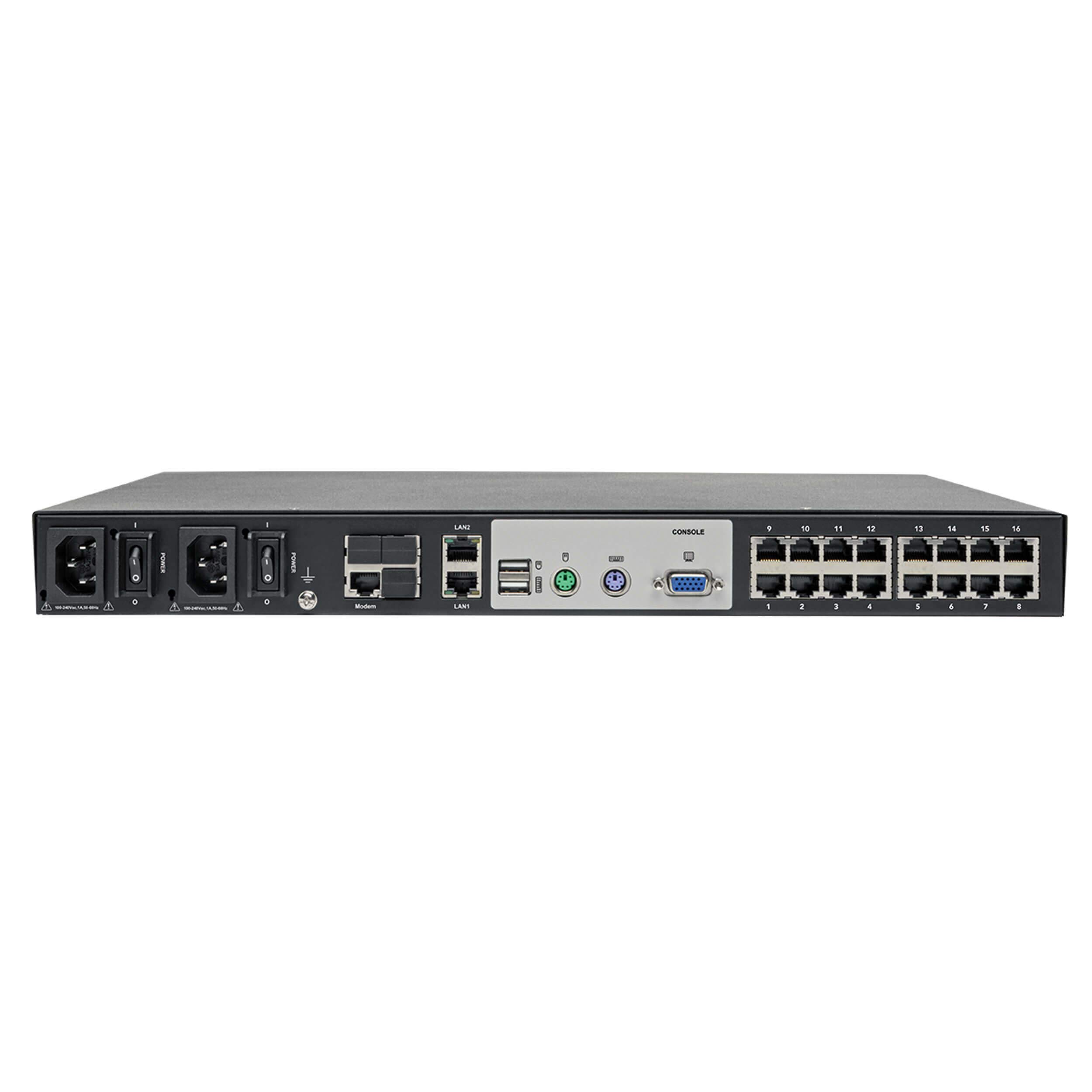 Tripp Lite Cat5 KVM Switch Over IP 16-Port W/Virtual Media 2 Users 1URM TAA (B064-016-01-IPG)
