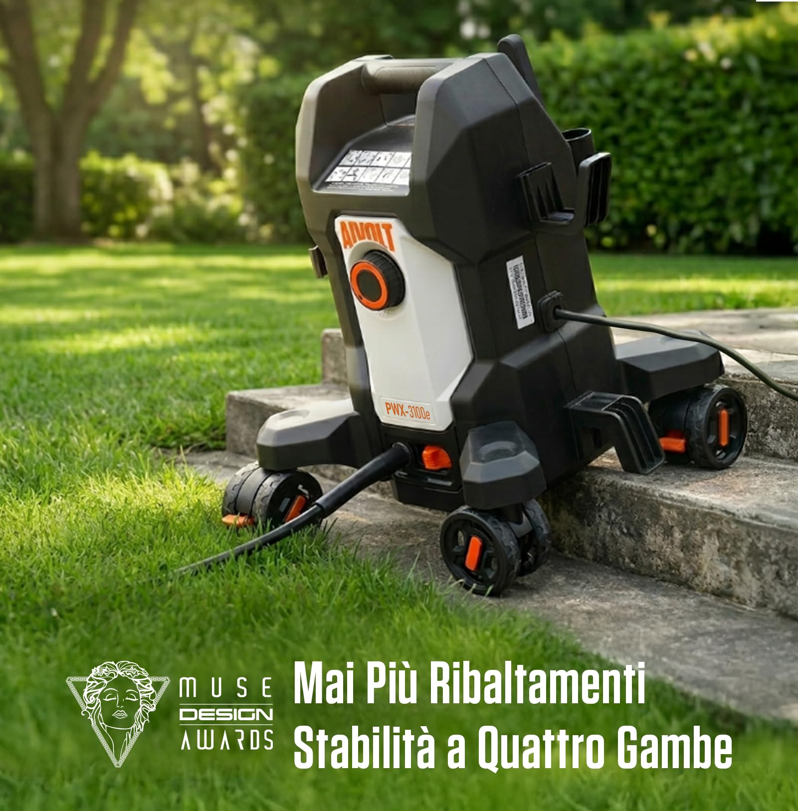 AIVOLT Idropulitrice ad Alta Pressione da 1800W, 170 Bar | con 5 Ugelli di Diversa Modalità, Tubo Flessibile da 7,6 Metri, Portata Massima 360 L/H, per Pavimenti, Finestre, Auto, ecc.