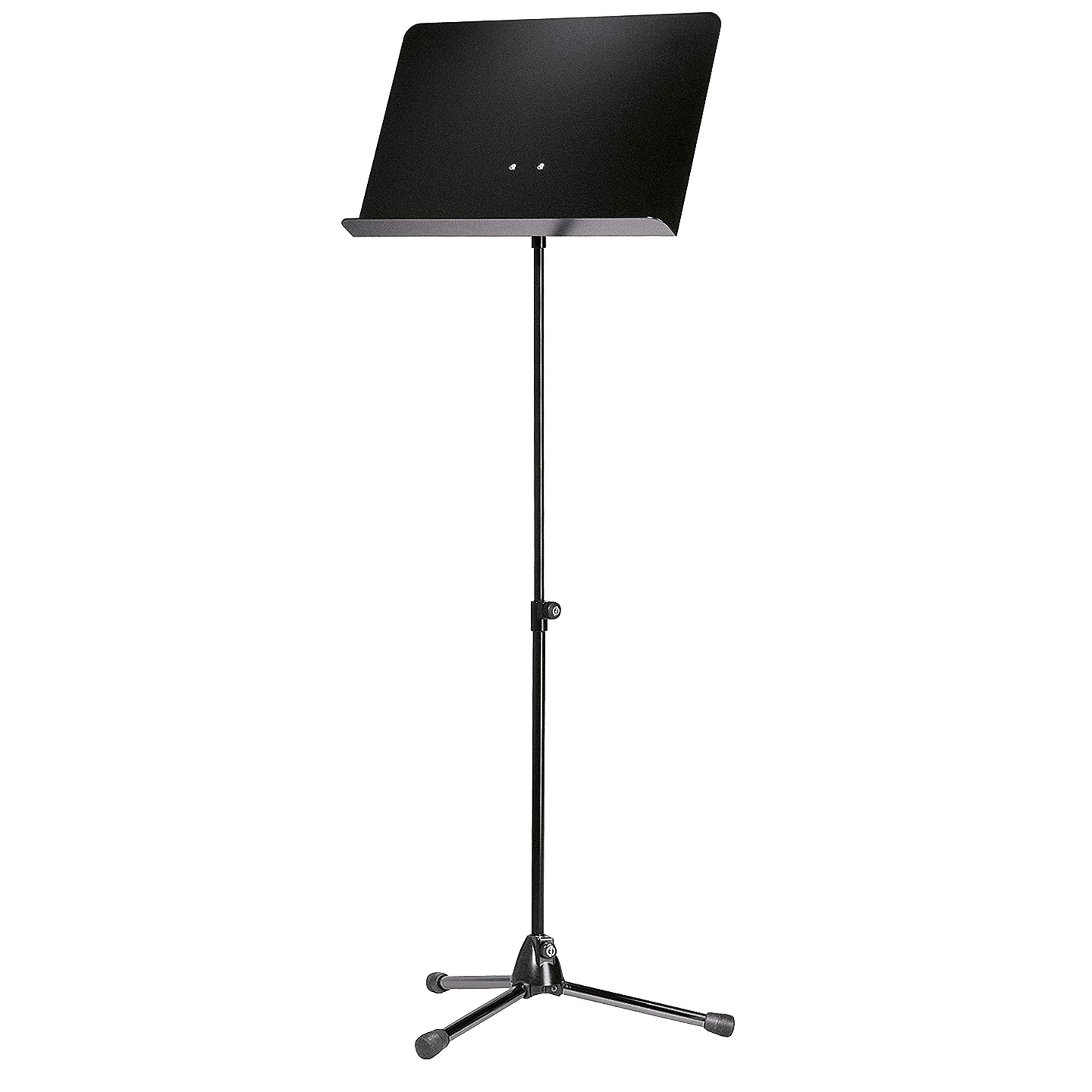 K&M 11920 Atril negro para orquesta - atril extensible para partituras de 68 a 121 cm - estante de aluminio de 3 mm de espesor