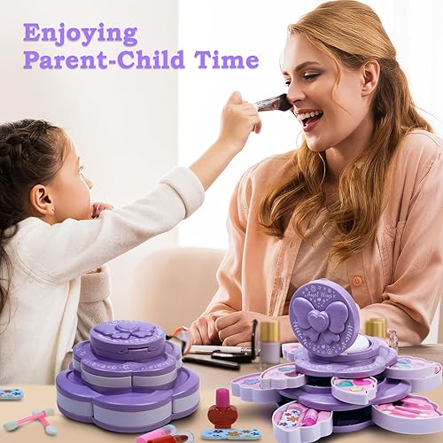 Miniatura 5 de Kit de maquillaje para niñas, juego de maquillaje lavable para niñas, juego de simulación, maquillaje de princesa, regalos de cumpleaños, juguetes