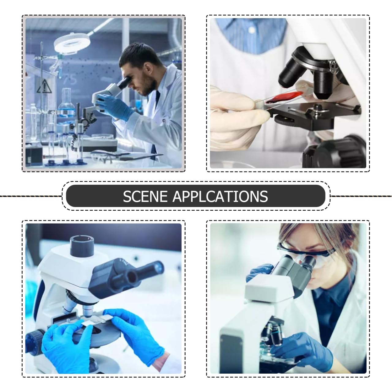 ULTECHNOVO Scatola Di Scorrimento Del Microscopio 100 Posti Porta Vetrini Singoli Custodia Per Diapositive Laboratorio Conservazione Sicura Per Esperimenti Scientifici