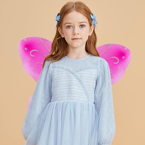 Miniatura 2 de Colle - Alas de hada de mariposa para niñas, disfraces de hada, alas brillantes de princesa para fiestas