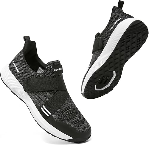 Zapatos de ciclismo de interior para hombre compatibles con tacos SPD, cómodos zapatos de bicicleta para caminar, tacos incluidos