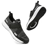 Men‘s Indoor Cycling Shoes Compatible with SPD Cleats, Comfortable Walkable Bike Shoes, Cleats Included