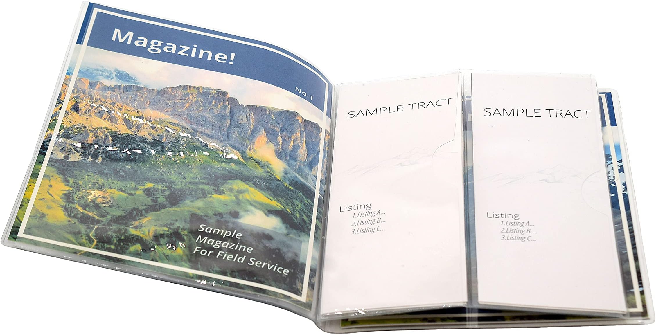 ASVP Shop JW Field Service Vinyl Magazine and Tract Organizer Holder Supplies