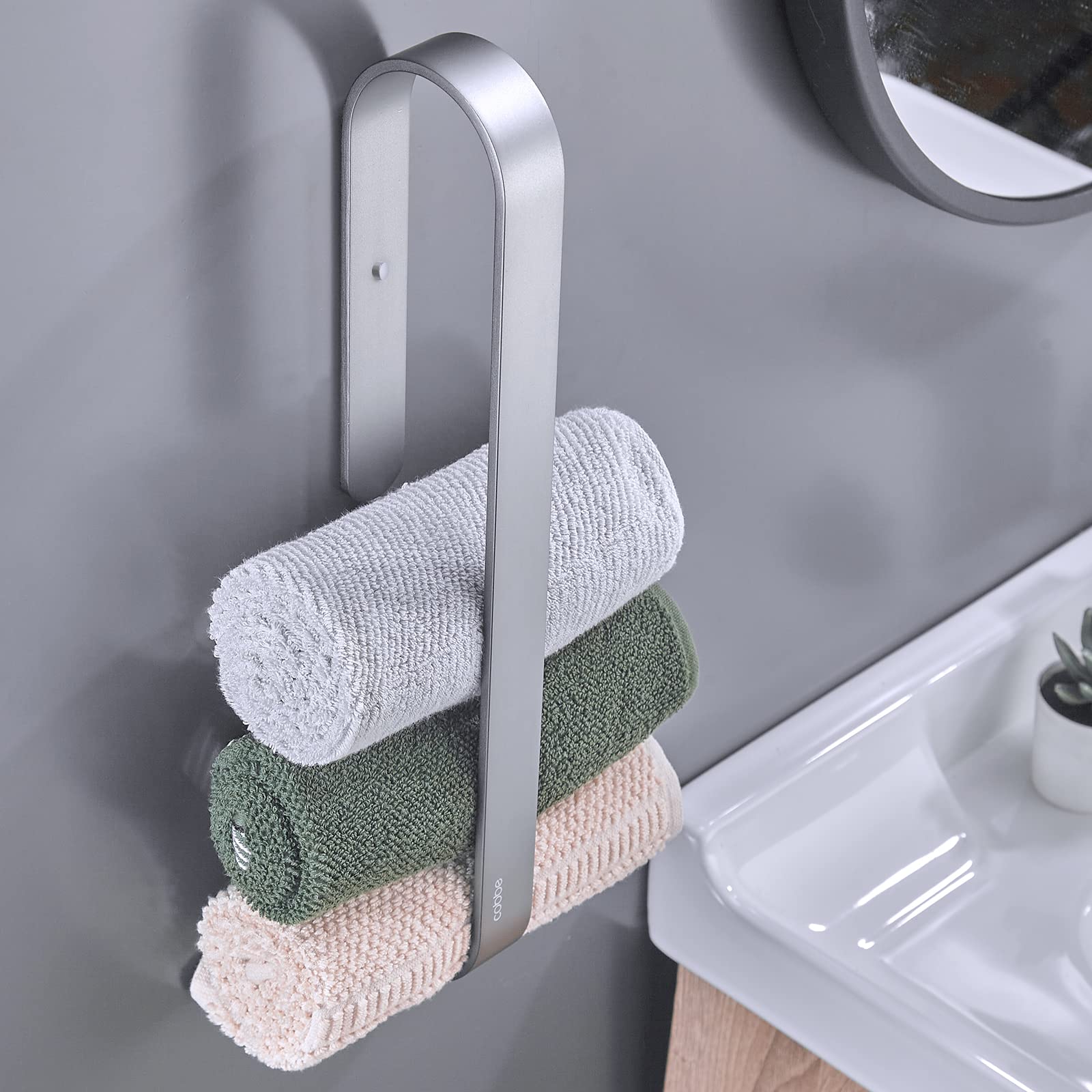 Chrome plated towel rack, Chrome1, 40 cm - Image 2