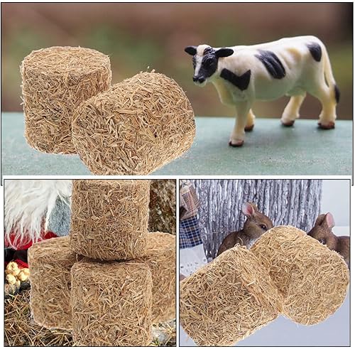 Miniatura 9 de 12 piezas de mini balas de imitación de otoño artesanal, figuras en miniatura, pequeña decorativa para manualidades, casa de muñecas, establos de
