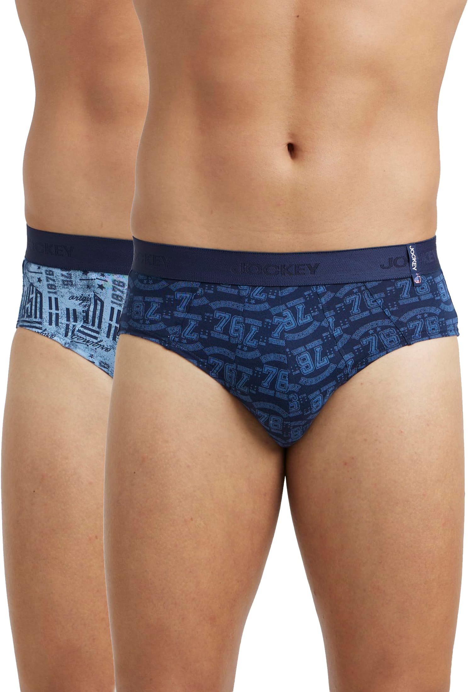 US52 Men's Super Combed Cotton Printed Brief with Ultrasoft Waistband