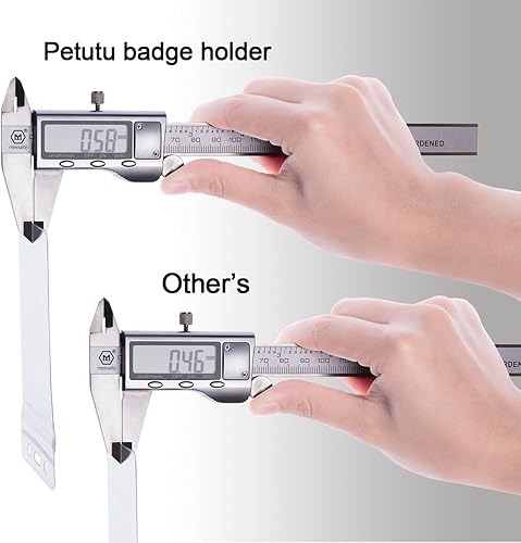 Miniatura 4 de 20 soportes transparentes para tarjetas de identificación, soporte vertical de plástico transparente para tarjetas de identificación