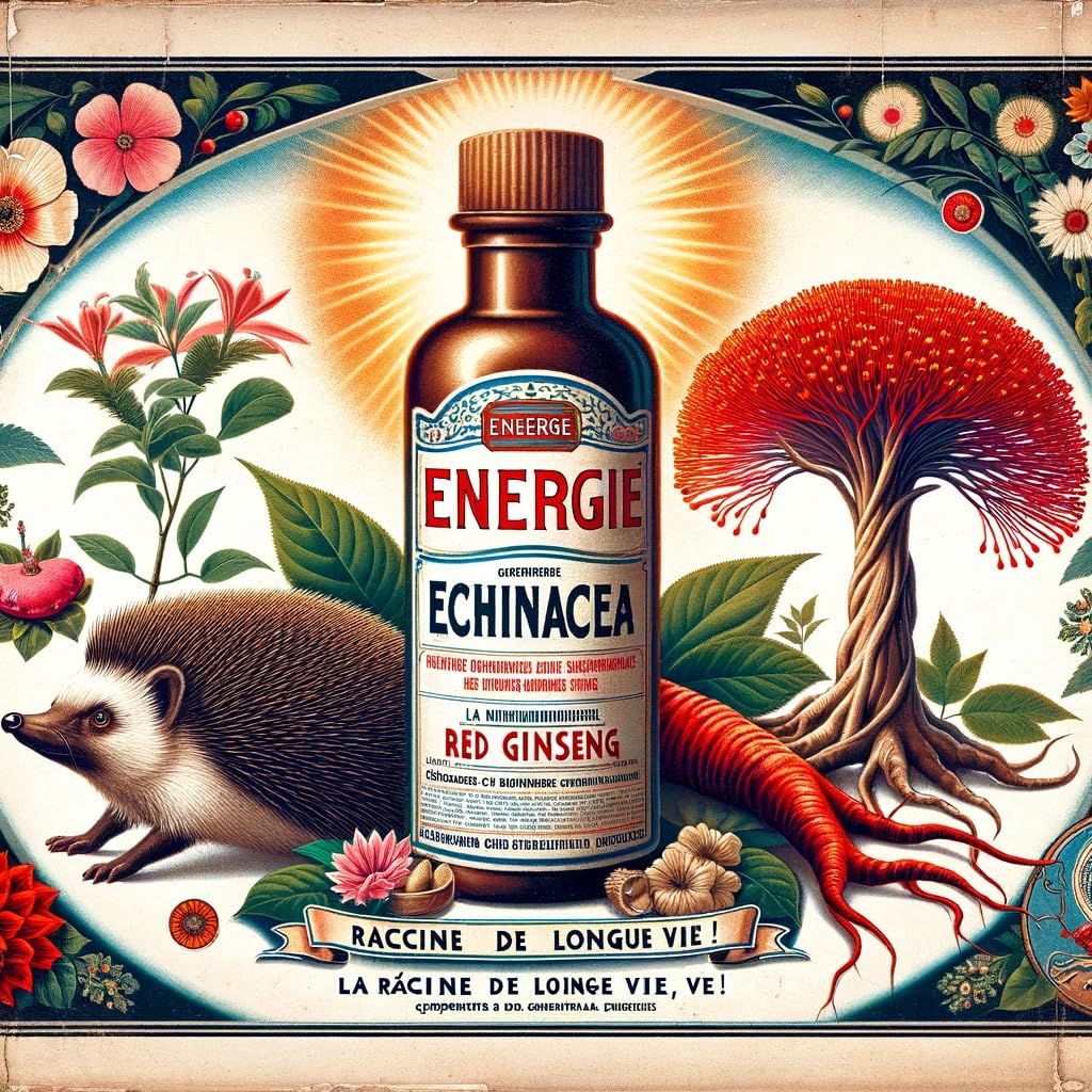 NAKURU | Énergie = Échinacéa + Ginseng Rouge + Ginkgo Biloba/Gamme Boost/Fabriqué en France (500 Comprimés de 450mg / Poids Net: 225g)