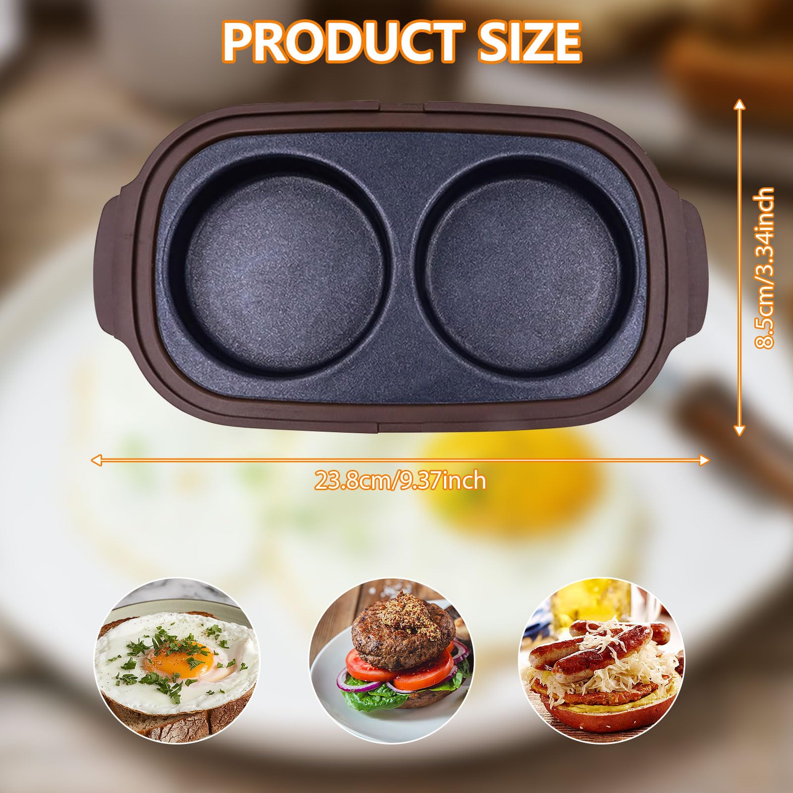 Adatto al microonde, per cuocere le uova, doppio scomparto per omelette e panini, design ergonomico, lavabile in lavastoviglie, gadget da cucina adatto ai viaggi