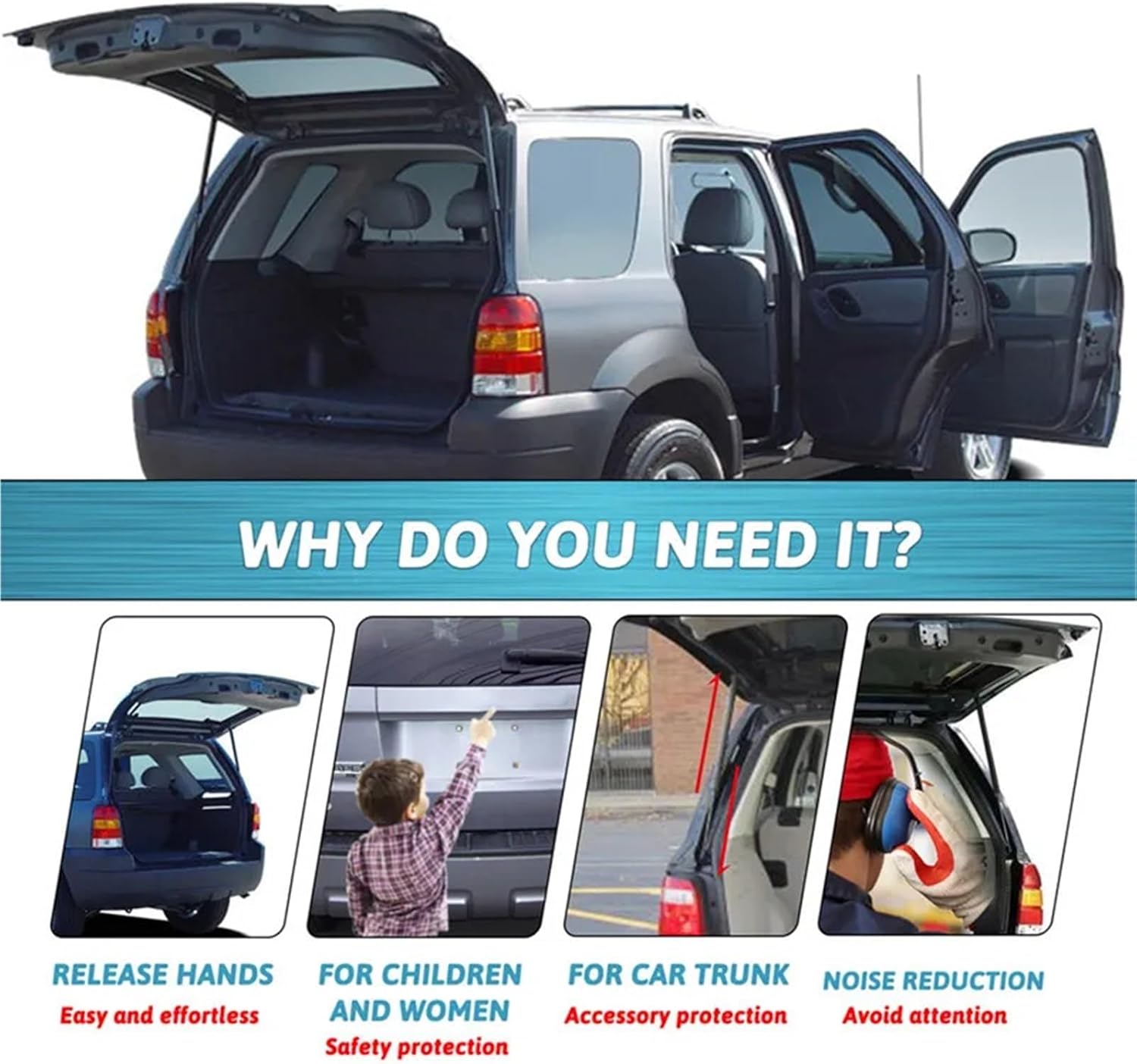 Tailgate Struts 2Pcs/Set Car Rear Tailgate Boot Gas Struts Support Rod Shock Car Accessories Fit for Ford Escape 2001-2012 Fit for Mazda Tribute 2008-2012 Steady