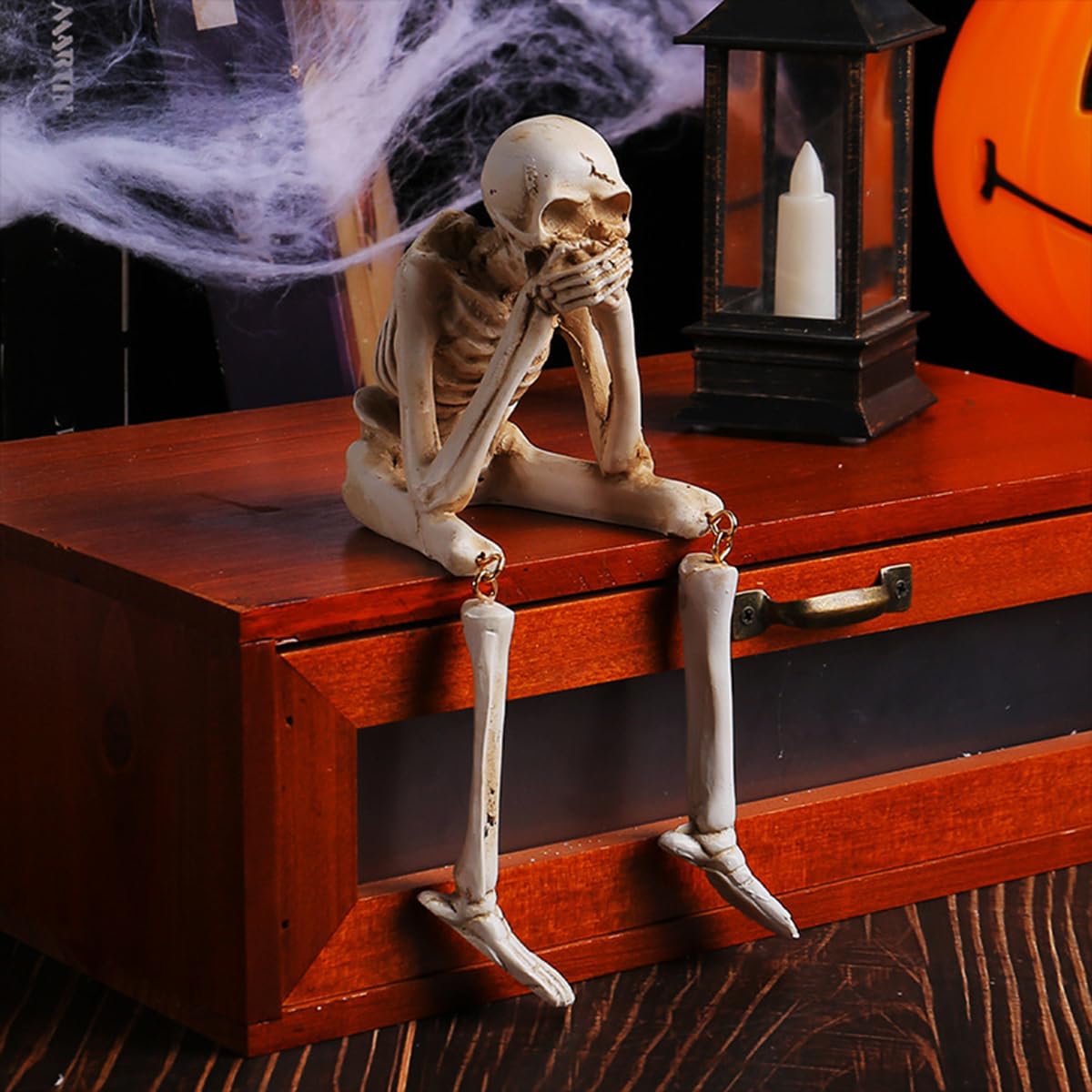 Amazon.co.jp: スカル 置物 見ざる 聞かざる 言わざる ガイコツ