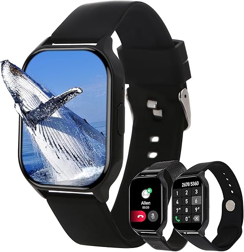 Smart Watch for Android Phones iPhone Compatible 1.7''Full Touch Screen Call ReceiveDial Smartwatch Fitness Tracker with Music, Blood Oxygen, Heart