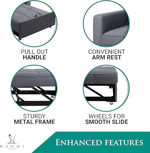 Miniatura 3 de Sofá cama convertible, sofá cama convertible 3 en 1, sofá cama convertible de lino, sofá cama convertible con respaldo ajustable, sillas modernas