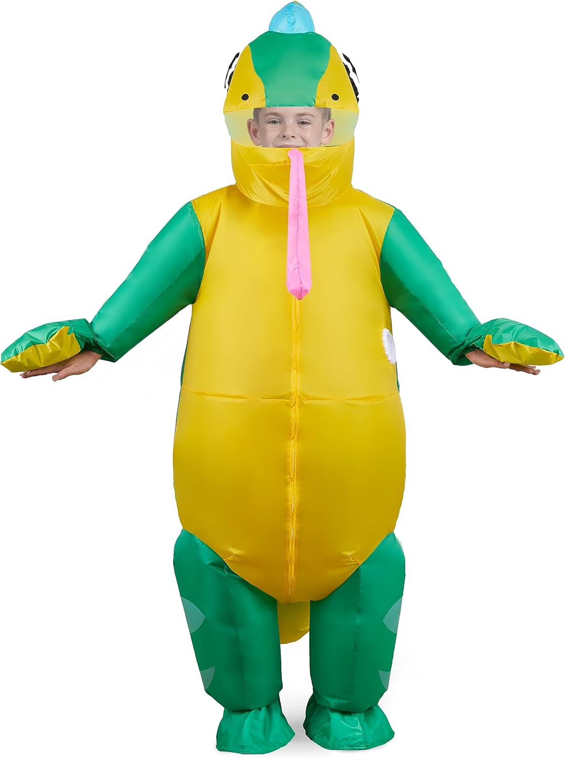 Spooktacular Creations Kids Inflatable Costume, Full Body Light-up Chameleon Air Blow Up Halloween Costumes - Image 3