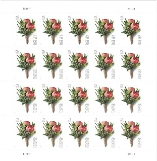USPS Celebration Boutonniere Forever Stamp (2 Sheets, 40 Stamps)