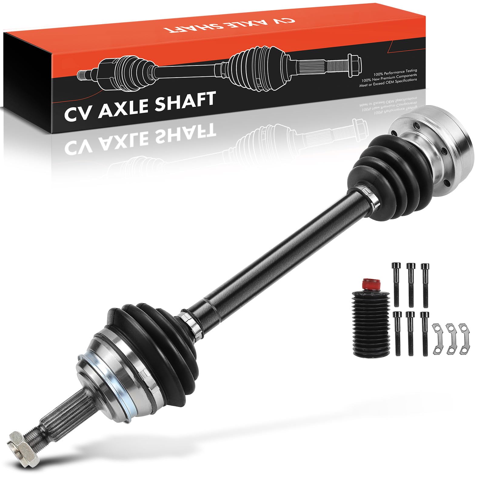 Frankberg Semiasse Albero di trasmissione MT/AT senza ABS Ring Compatibile con Cadd.y I 14 Golf I 17 Golf I Cabrioletlet 155 Golf II 19E 1G1 Polo Classic 6KV2 Replace# 171407271