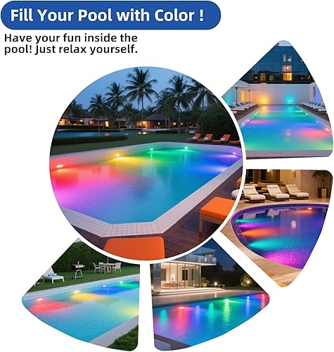 Miniatura 3 de Luces LED de piscina que cambian de color para piscina enterrada, 120 V 40 W impermeable, reemplazo LED para accesorio Pentair y Hayward de 500 W,