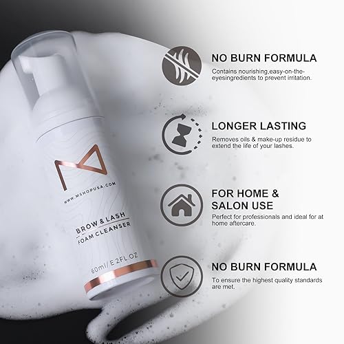 Miniatura 5 de M - Limpiador permanente de espuma para cejas y pestañas para extensiones de pestañas, microblading, polvo de cejas, cejas, nano cejas, maquillaje