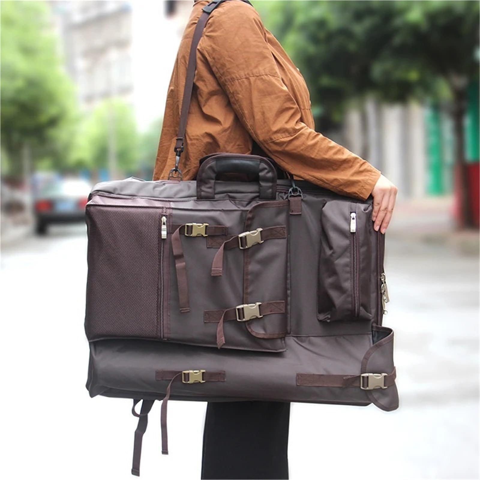 Kunstportfolio Koffer Große Künstlertasche A2 Art Portfolio Rucksack Zeichenbrett Künstlerbedarf Tasche Reise Tragbare Kunsttasche for Künstler(Black)