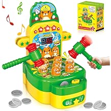 Amoyasite Mole Whack Game for Kids, Arcade Game Toy for Kids Ages 3+, Mini Electronic Hammering Interactive Pounding Game, Cartoon Cute Style Halloween Toy, Gift for Toddler Boys Girls