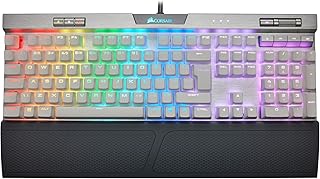Corsair K70 RGB MK.2 Special Edition Mechanical Gaming Keyboard (Cherry MX Speed Switches: Linear and Rapid, Per Key Multicolour RGB Backlighting, PBT Double-Shot Keycaps) QWERTY, White