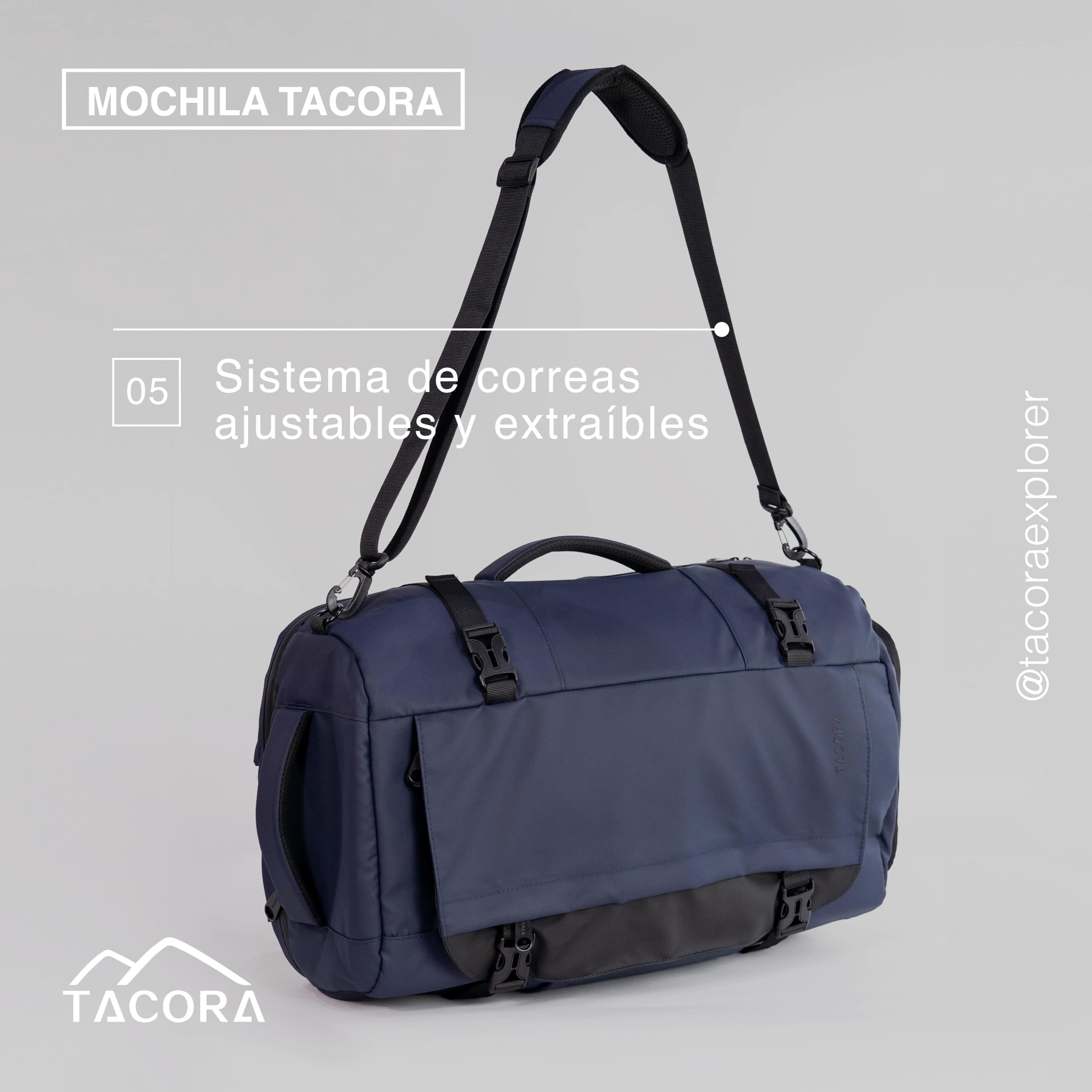 Mochila Cabina Avión 40L - 52x32.5x22 cm - Mochila Viaje Impermeable, Equipaje de Mano con Compartimento para Portátil, 100% Material Reciclado - Mochila de Cabina Ligera y Resistente