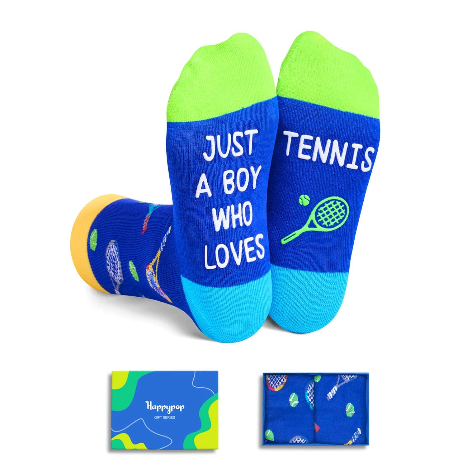 HAPPYPOPSports Gifts for Kids - Boys Basketball Tennis Hockey Baseball Soccer Socks