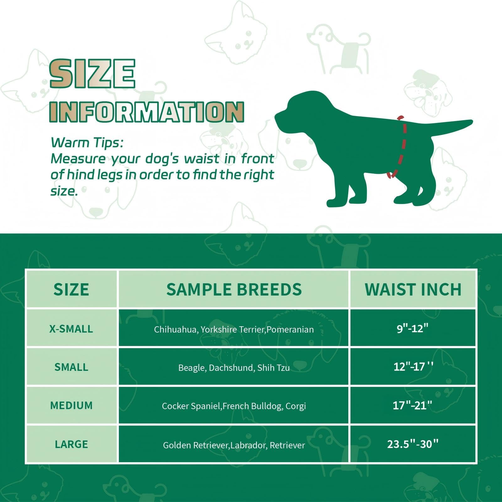 IMMCUTE Pañales para perros machos, 50 unidades, tamaño pequeño, envolturas desechables para perros machos con indicador de humedad, pañales ajustables para cachorros, tecnología de gel Flashdry,