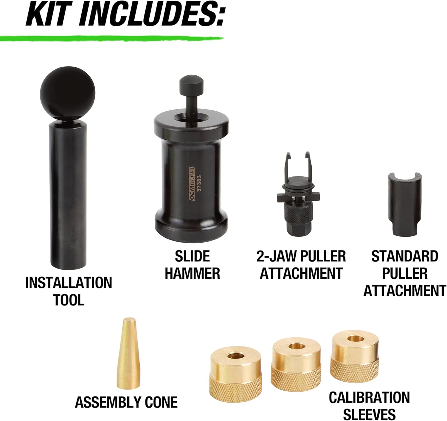 OEMTOOLS 37383 VW Fuel Injector Removal Tool, Audi Fuel Injector Puller Kit for 2.0L TSI/FSI/TSFI Engines, Compatible with T10133, Tool for Professional Automotive Technicians