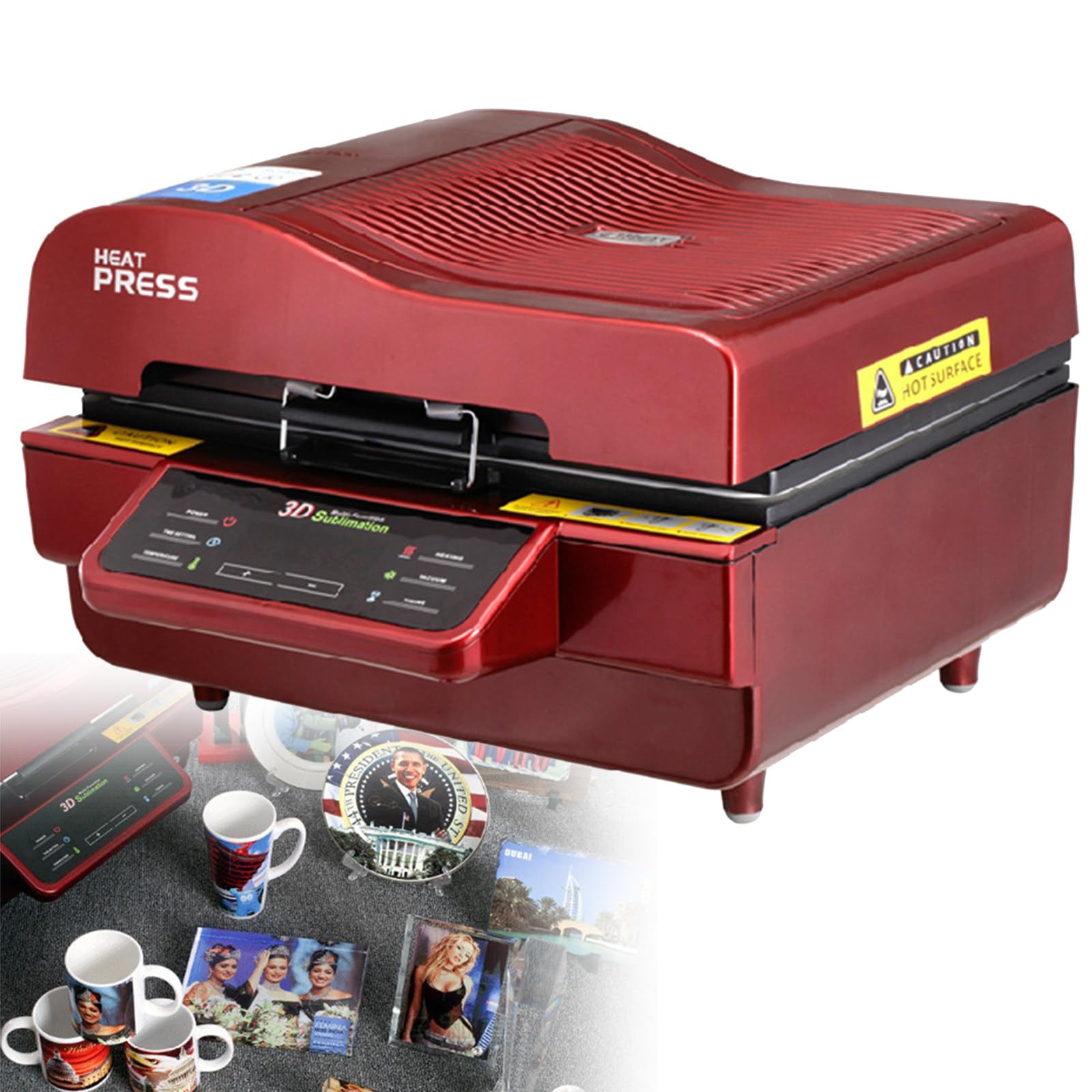 Máquina de sublimación 3D de Transferencia por sublimación al vacío,Máquina de Impresión de Calor, Digital Prensa de Transferencia para Camiseta Taza Sombrero