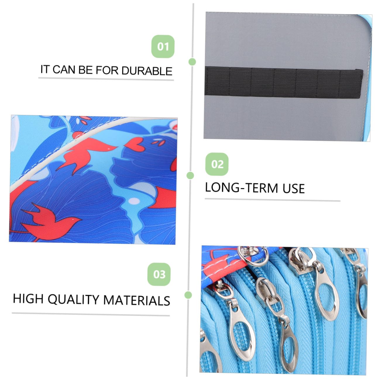 Lurrose Astuccio Portamatite Grande 360 Scomparti, Tessuto Oxford, Chiusura a Cerniera e Maniglia, per Ufficio e Lavoro All'aperto