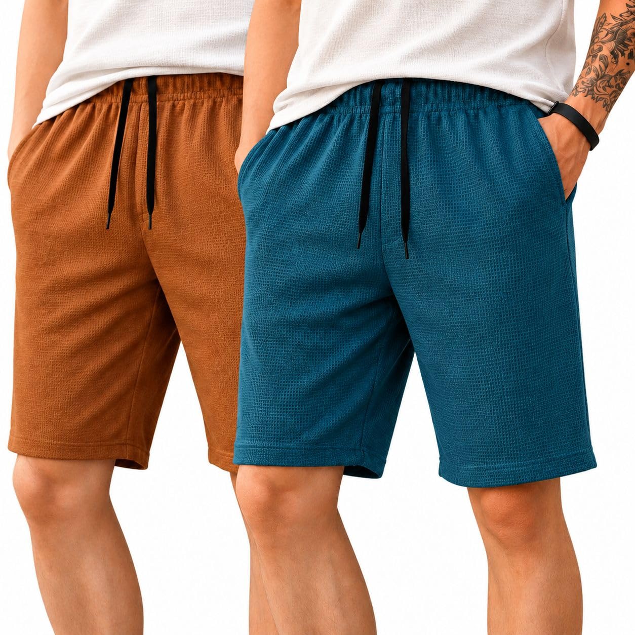 Mack Jonney Men’s Shorts Pack of 2 | Comfortable Casual, Sports & Lounge Shorts for Men | Regular Fit-MJ_.10-picture-31