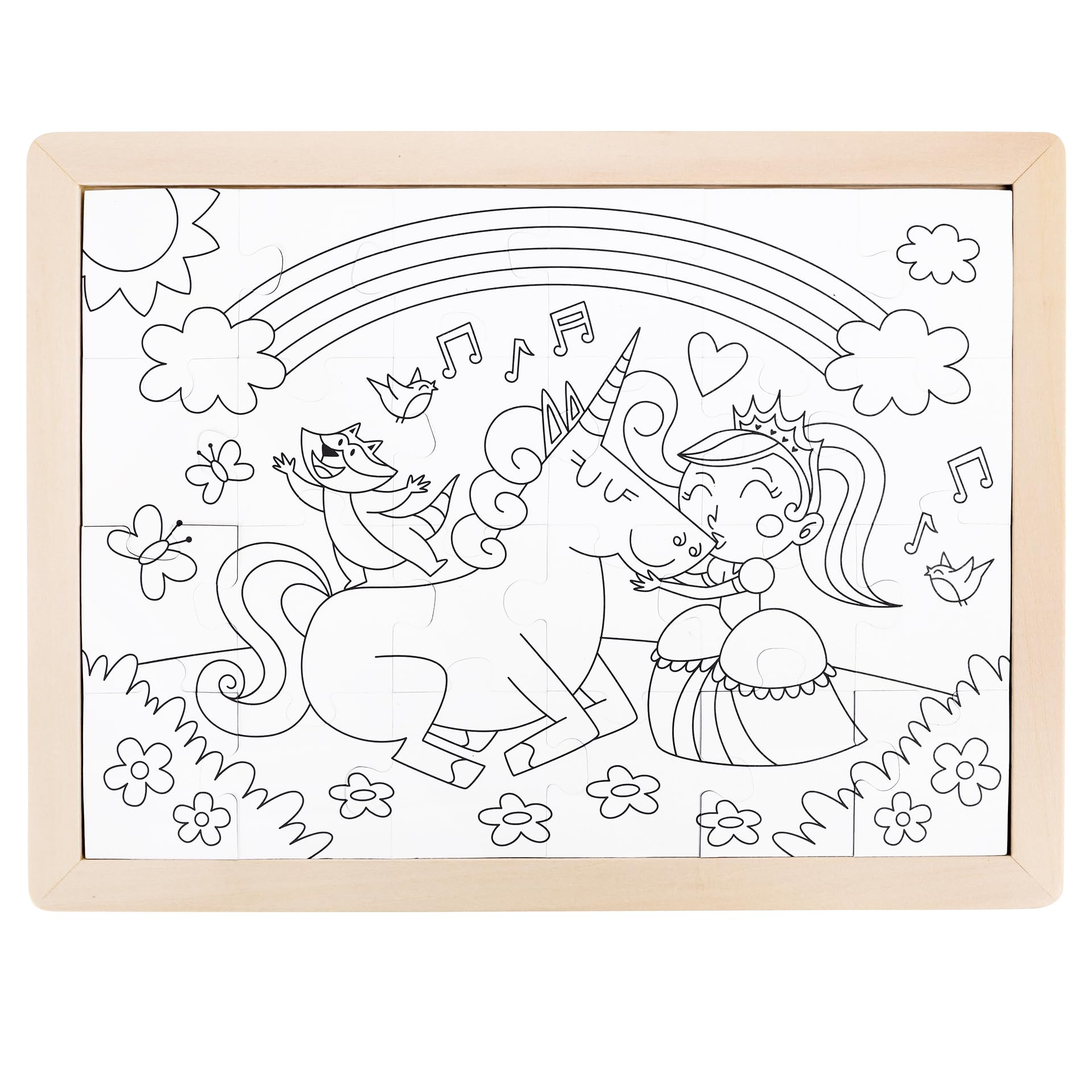Hape Unicorn Friends Puzzle, Multicolored, 24 pieces, 8.66" x 11.57" - Image 3