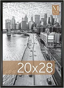 MCS Trendsetter 20x28 Poster Frame Black High-Gloss, Vertical & Horizontal Wall Hanging Large Picture Frame for Photos, Posters & Art Prints (1-Pack)