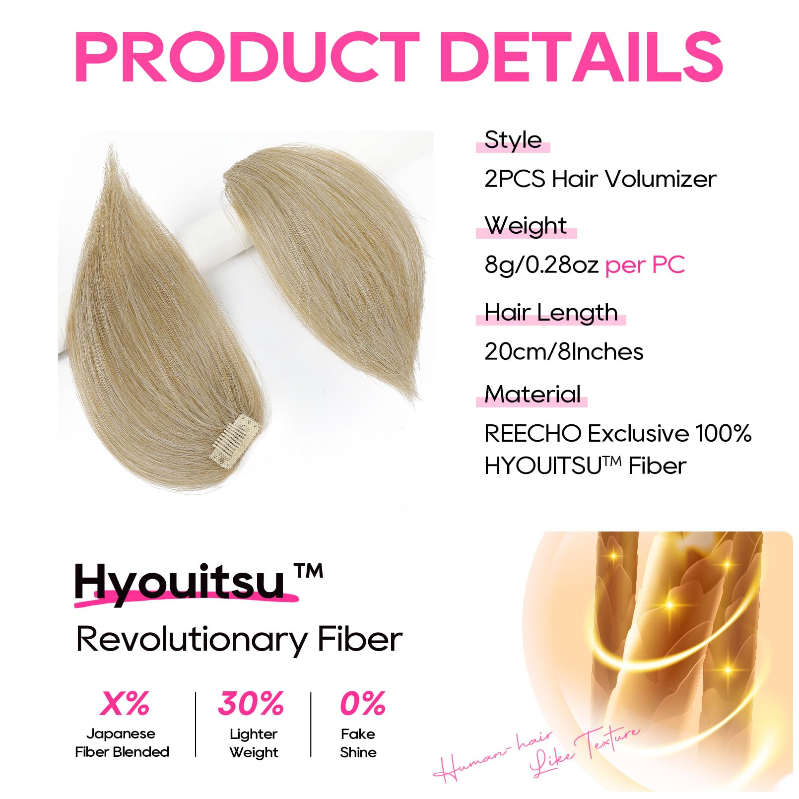 REECHO Clip in Hair Volumizer - Image 2