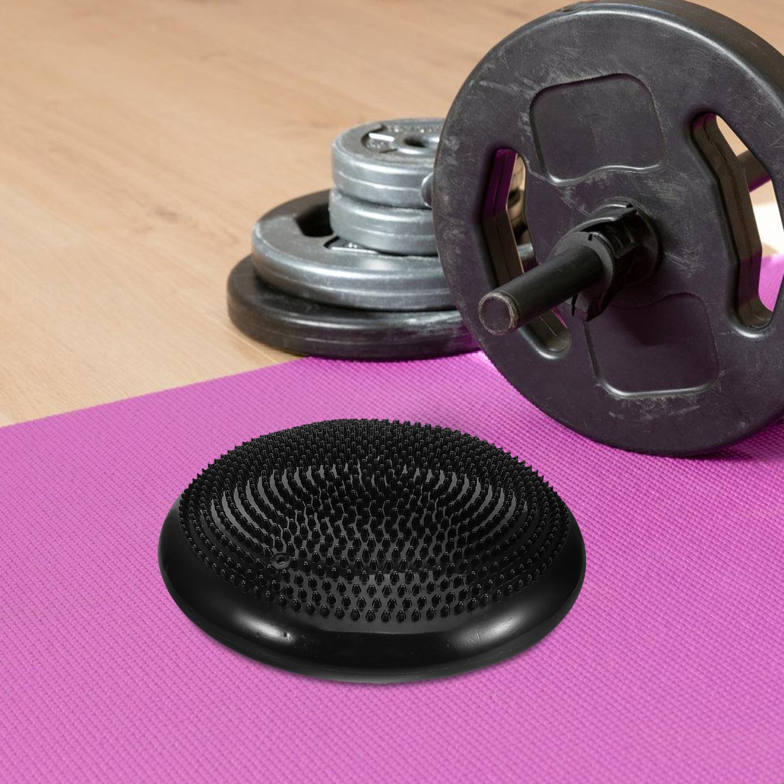 2 Stück Yoga Balance Kissen Rundes Pvc Balancekissen Aufblasbar für Massage und Gym Verbessert die Balance