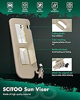 Vista 3 de SCITOO Parasol beige para el lado del pasajero derecho, montaje para parasol automático, compatible con Hyundai Sonata 2006-2008 con techo solar