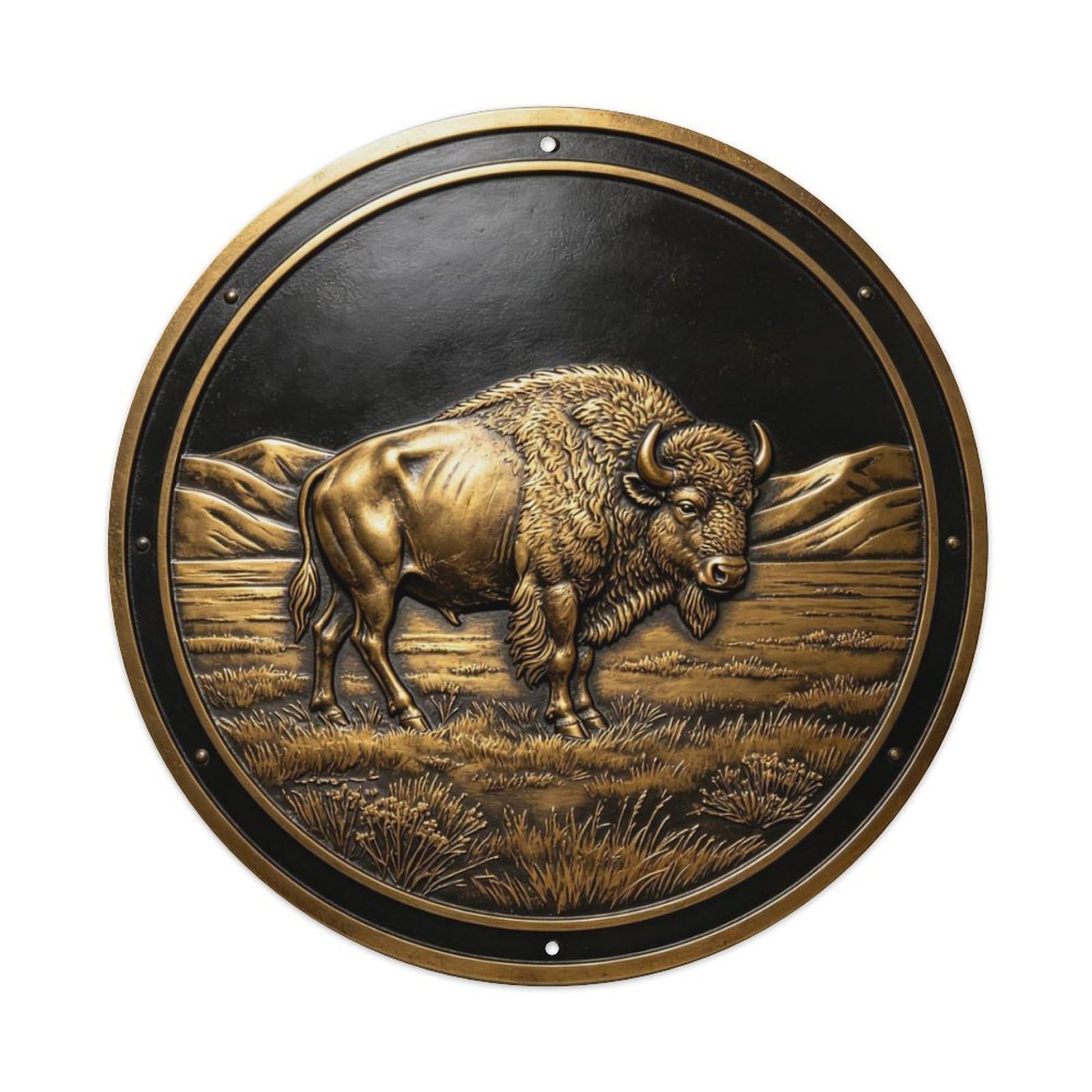 American Bison Prairie Metal Tin Sign Plaque