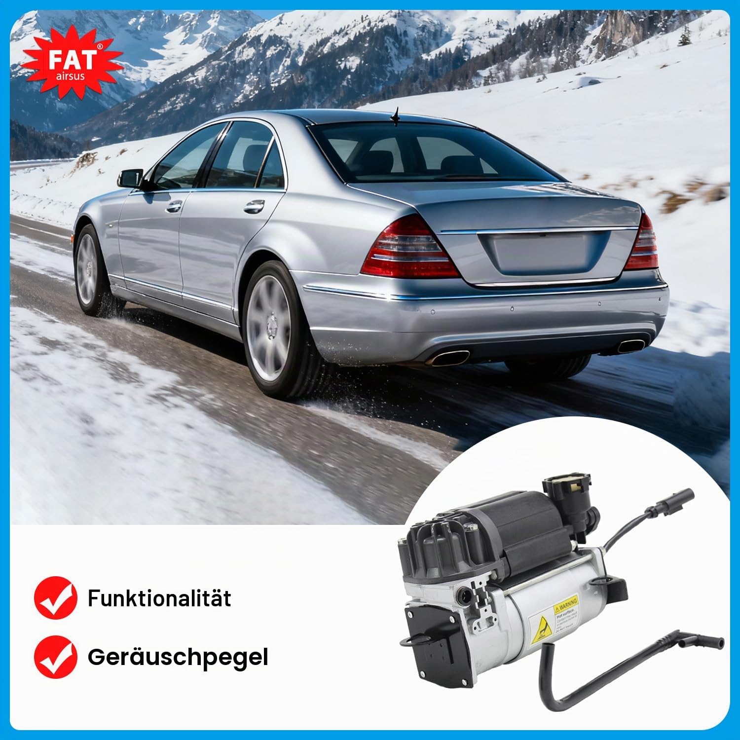2203200104 W211 Luftfederung Kompressorpumpe Kompatibel mit 2000-2009 Mercedes Benz W220 W211 W219 S211 CLS500 S430 S500 Airmatic Luftkompressorpumpe 211320032003 04