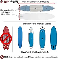 Vista 5 de SUP Wheels Evolution X Transportador extra ancho Porta tabla inflable y remolque de bicicleta