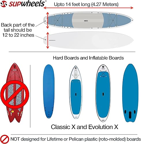 Miniatura 4 de SUP Wheels Classic-X para iSUP inflable y tablas anchas solo para caminar