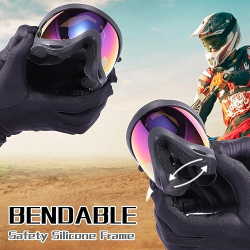 Miniatura 4 de Paquete de 2 gafas para motocicleta, ATV a prueba de polvo, para esquí, carreras, equitación, todoterreno, impermeables, para motocross