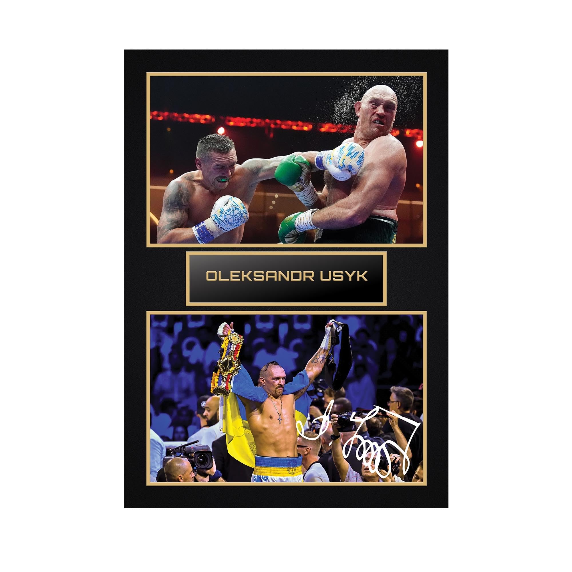 Oleksandr Usyk Boxing Printed Autograph Memorabilia - Framed Gift A3 Unframed