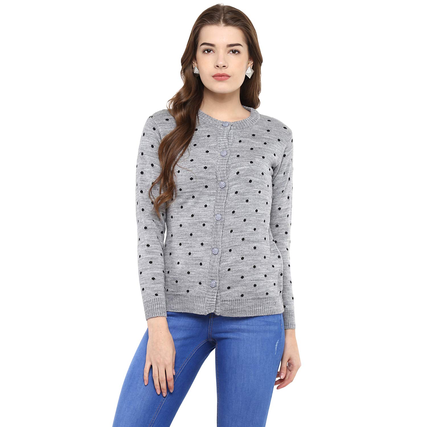 modeve Women's Acrylic Blend Cardigan/Round Neck Sweater For Winter-picture-50