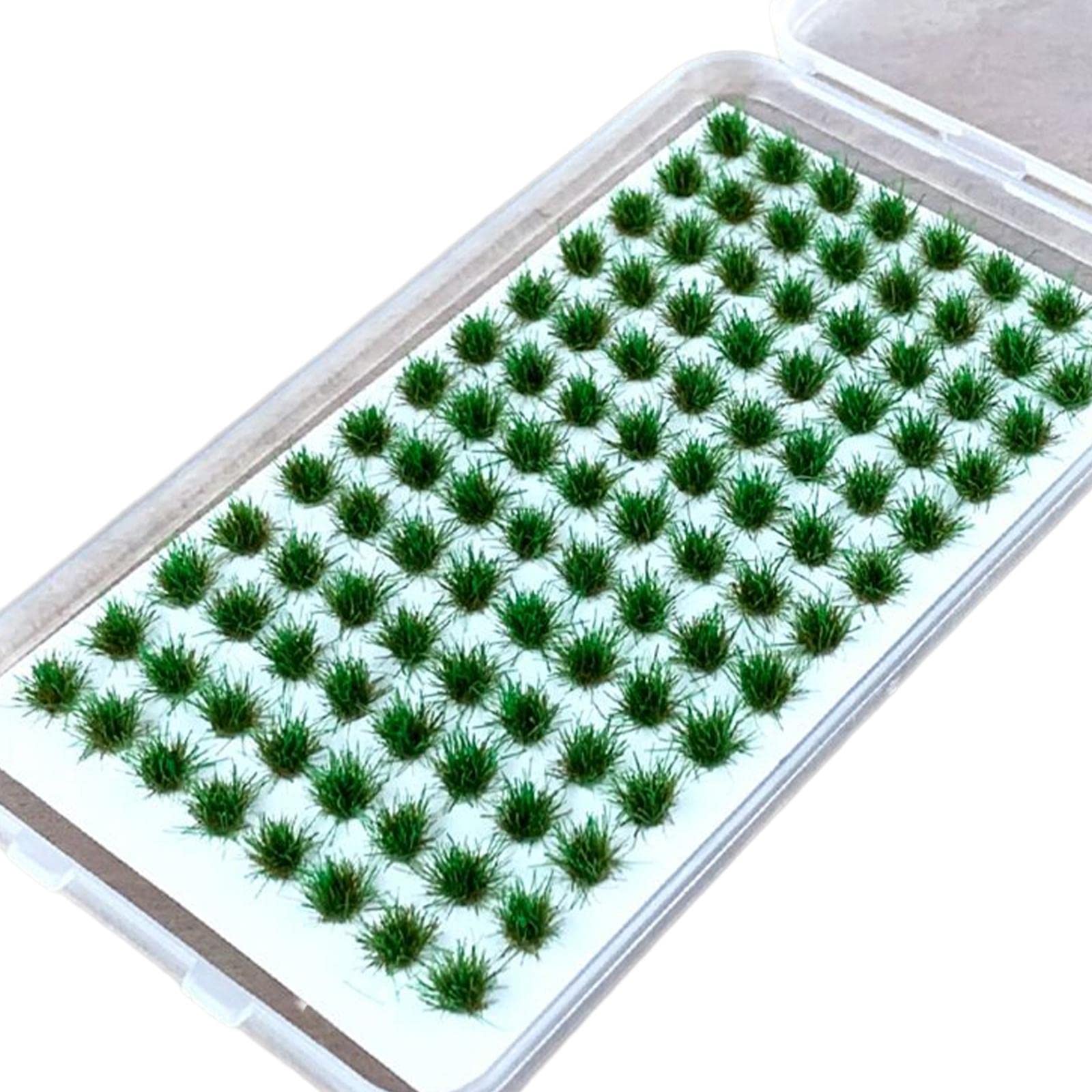 XLWLLNJ Touffes d'herbe Miniatures de 4 Mm, Groupements de Fleurs et de Végétation pour Décors, et Réseaux Ferroviaires, Vert jaunâtre